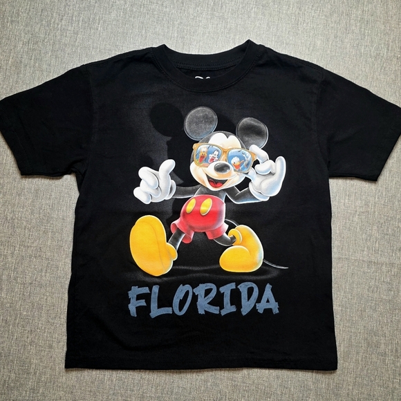 Disneyworld Mickey Mouse FLORIDA Graffic T-Shirt - Kid's Size S (6/7) - Picture 4 of 5